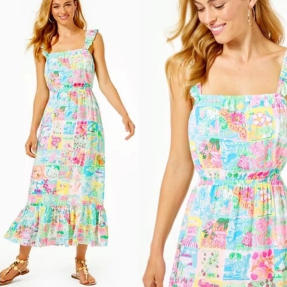 Lilly Pulitzer Cristi Midi Dress in Lily Pop Up State of Mind